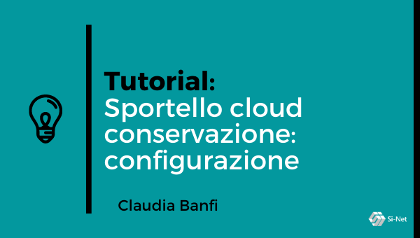 Sportello cloud conservazione: configurazione